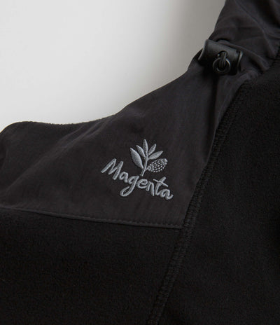 Magenta Hold Up Fleece Mask - Black