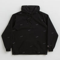 Magenta Loop Fleece Hoodie - Black thumbnail