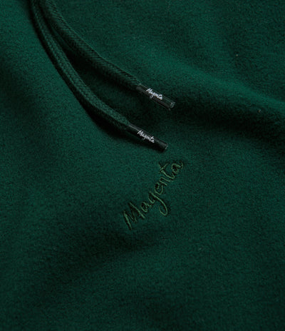 Magenta Loop Fleece Hoodie - Green