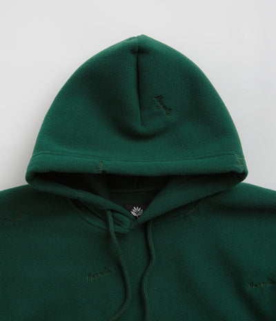 Magenta Loop Fleece Hoodie - Green