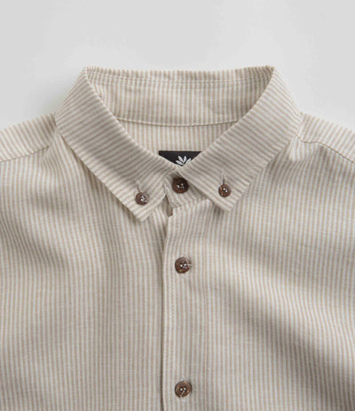 Magenta Oxford Striped Shirt - Beige