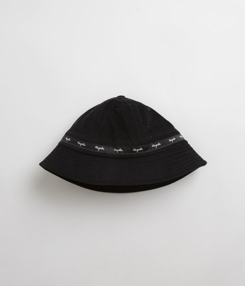 Magenta Script Cord Bucket Hat - Black