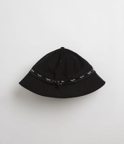 Magenta Script Cord Bucket Hat - Black