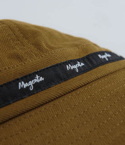 Magenta Script Cord Bucket Hat - Brown