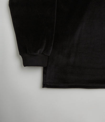 Magenta Velvet Long Sleeve T-Shirt - Black