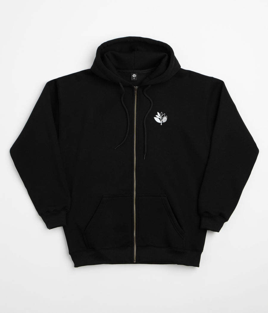 Magenta Yin Full Zip Hoodie - Black