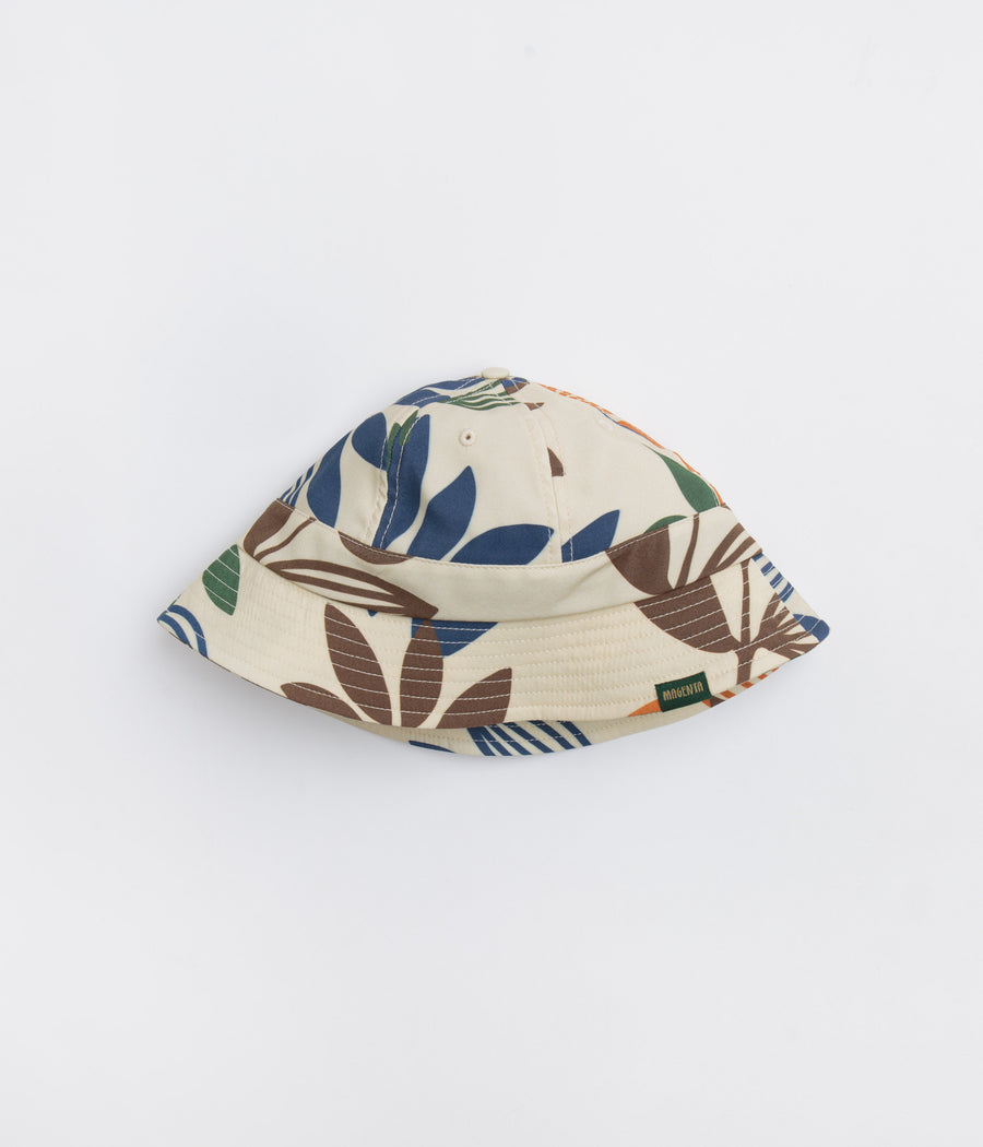 Magenta All Over Plant Bucket Hat - Natural