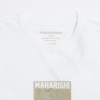 Maharishi Black Crow White Heron T-Shirt in White thumbnail