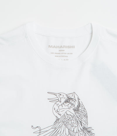 Maharishi Crow & Heron Miltype T-Shirt in White