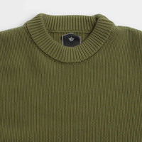 Maharishi Knitted Crewneck Sweatshirt in Olive thumbnail