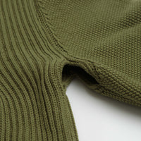 Maharishi Knitted Crewneck Sweatshirt in Olive thumbnail
