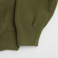 Maharishi Knitted Crewneck Sweatshirt in Olive thumbnail