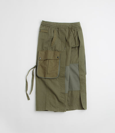 Maharishi M42 Hakama Cropped Track Pants in Olive