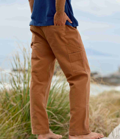 Mollusk Canvas Work Pants  - Almond