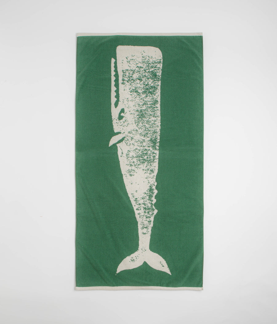 Mollusk Olde Whale Towel in Trinity Green