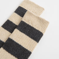 Mollusk Stripe Utility Socks - Charcoal Stripe thumbnail