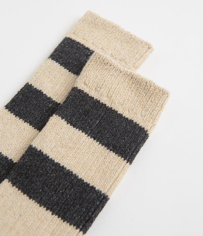 Mollusk Stripe Utility Socks - Charcoal Stripe