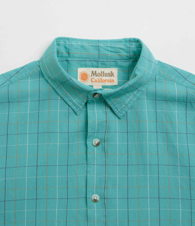Mollusk Summer Shirt - Cyan Windowpane