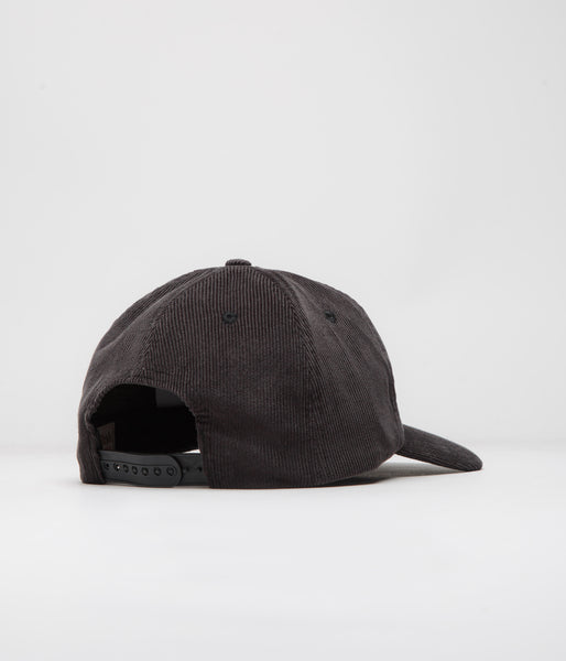 Mollusk Whale Patch Corduroy Cap - Charcoal | Flatspot