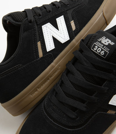 New Balance Numeric 306 Jamie Foy Shoes - Black / Gum