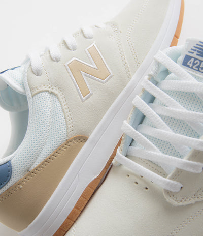 New Balance Numeric 425 Shoes in Sea Salt and White