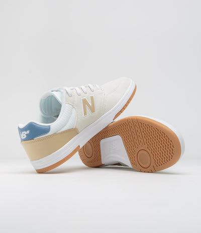 New Balance Numeric 425 Shoes in Sea Salt and White