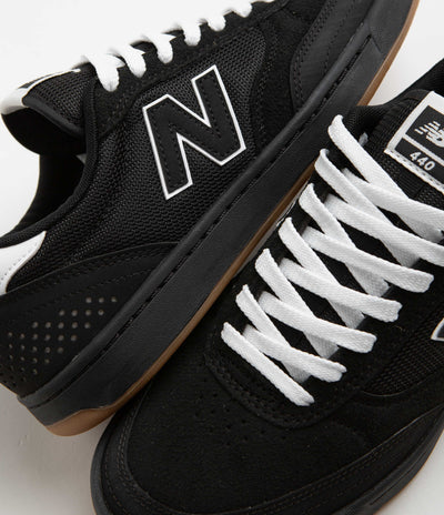 New Balance Numeric 440 Shoes - Black / White / Black
