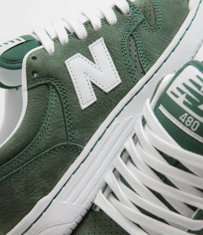 New Balance Numeric 480 Shoes - Forest Green / White