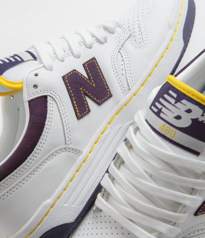 New Balance Numeric 480 Shoes - White / Purple