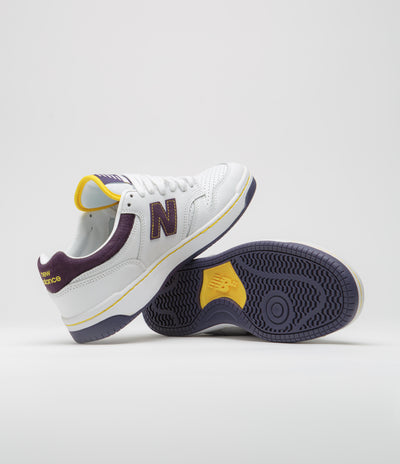 New Balance Numeric 480 Shoes - White / Purple