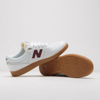 New Balance Numeric 508 Brandon Westgate Shoes - White / Gum / Red thumbnail