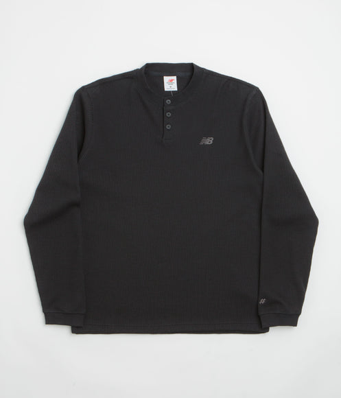 New Balance Numeric Henley Long Sleeve T-Shirt - Black