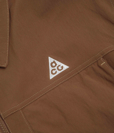 Nike ACG Smith Summit Jacket in Mosswood Brown and Light Khaki / Summit White