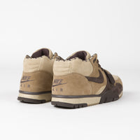 Nike Air Trainer 1 Shoes in Hay and Baroque Brown and Taupe - Varsity Red thumbnail