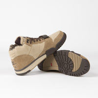 Nike Air Trainer 1 Shoes in Hay and Baroque Brown and Taupe - Varsity Red thumbnail