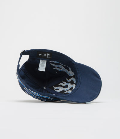 Nike Club Flame Cap in Midnight Navy