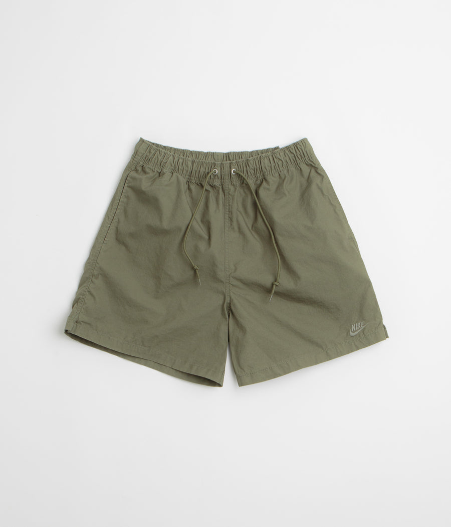 Nike Club Flow Wash Shorts in Medium Olive and Medium Olive