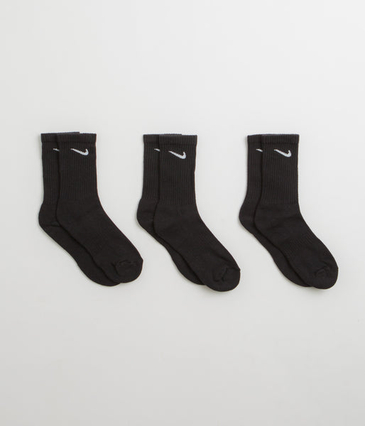Nike Everyday Cushioned Training Crew Socks (3 Pair) Black