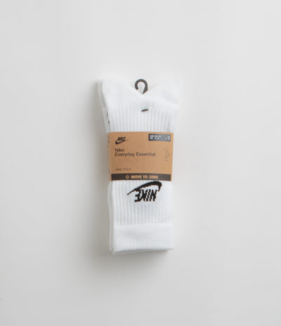Nike Everyday Essential Crew Socks (3 Pair) - White / Black / Black