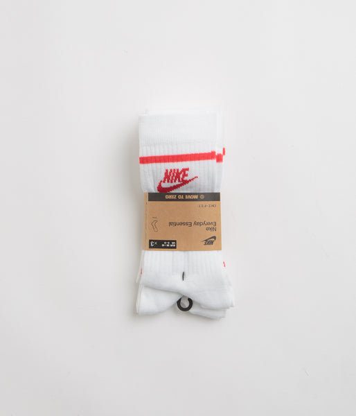 nike white red socks