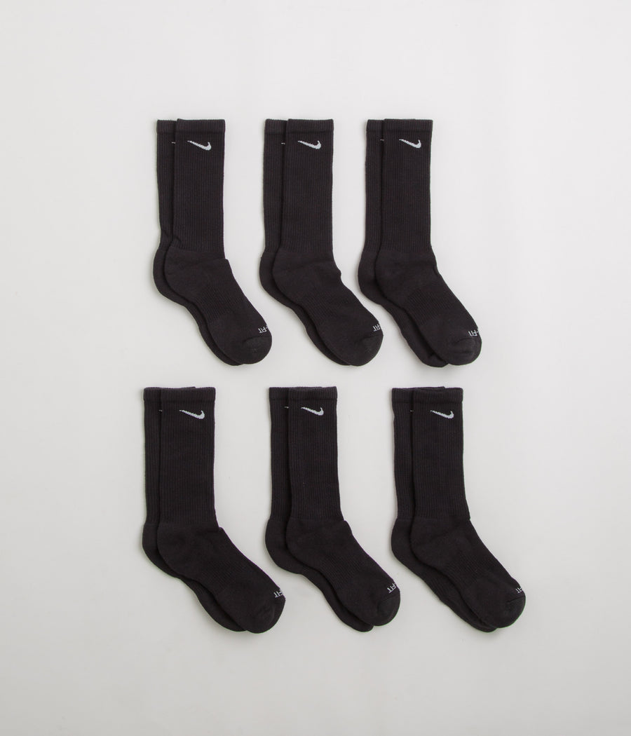 Nike Everyday Plus Cushioned Socks (6 Pack) in Black and White