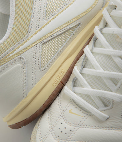 Nike Gato Shoes in Sail and Light Khaki and White - Gum Dark Brown