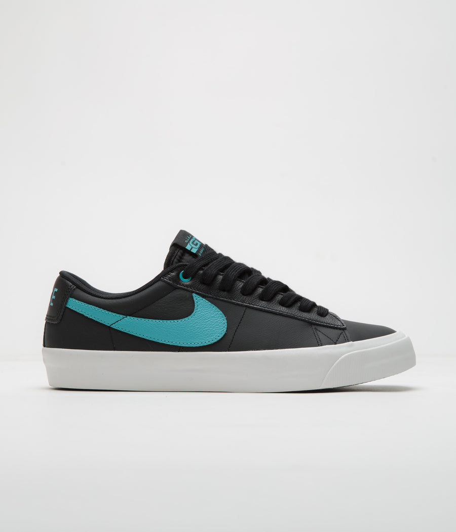 Nike SB Blazer Low Pro GT Shoes in Black and Dusty Cactus and Black - Summit White