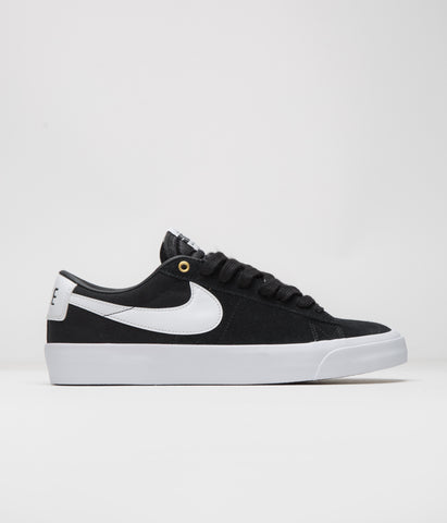 Nike SB Blazer Low Pro GT Shoes - Black / White - Black