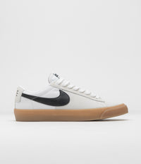 Nike SB Blazer Low Pro GT Shoes in White and Black and White - White