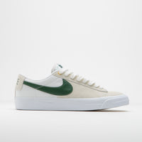 Nike SB Blazer Low Pro GT Shoes - White / Fir - White - Gum Light Brown thumbnail