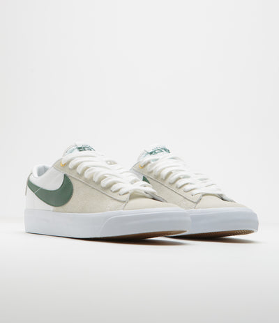 Nike SB Blazer Low Pro GT Shoes - White / Fir - White - Gum Light Brown