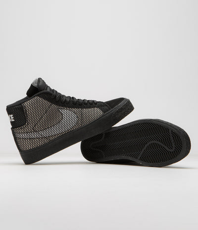 Nike SB Blazer Mid Premium Shoes - White / Black - White - Black