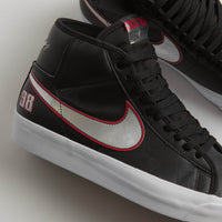 Nike SB Blazer Mid Pro GT Shoes - Black / Metallic Silver - University Red thumbnail