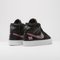 Nike SB Blazer Mid Pro GT Shoes - Black / Metallic Silver - University Red thumbnail